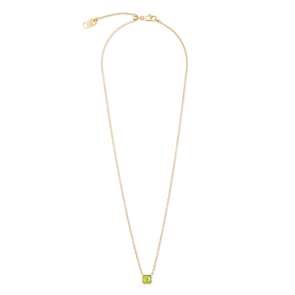 Birthstone August Necklace Green Jade Gold Online-Verkauf