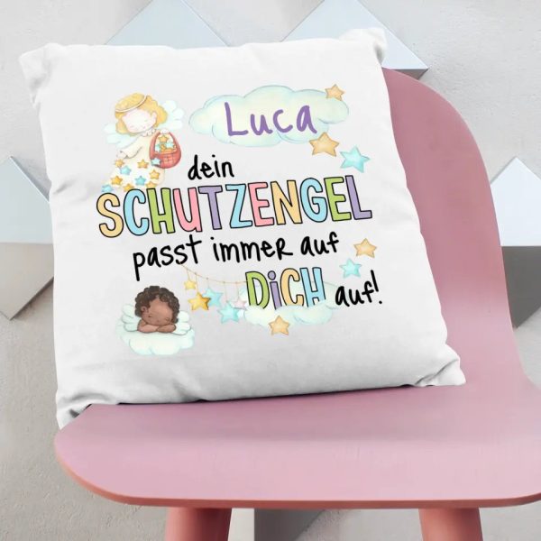Kissen  Dein Schutzengel passt immer auf dich auf!  personalisiert mit Wunschnamen Zu verkaufen – Bild 4