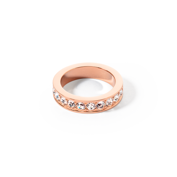 Ring stainless steel & crystals rose gold crystal Online