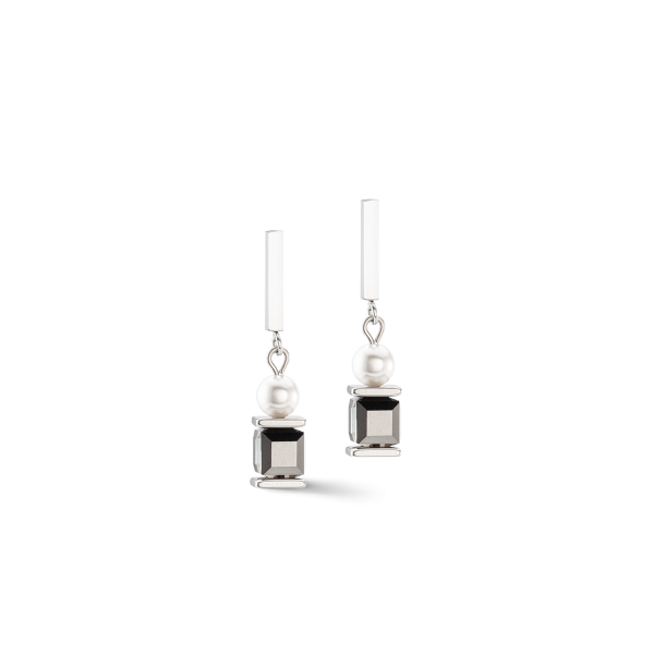 Vintage Pearl Mix earrings silver-grey Verkauf