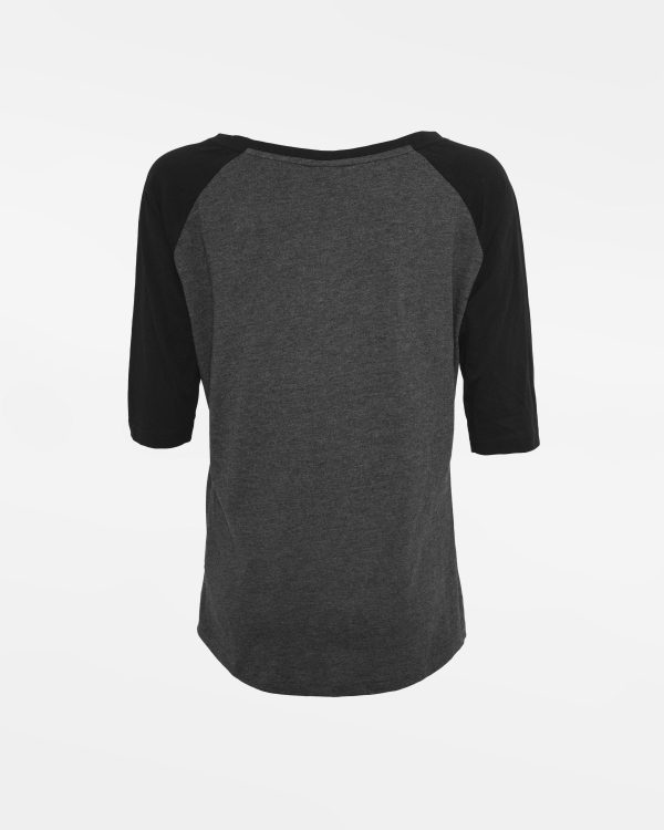 Diamond Pride Ladies 3 4 Contrast Raglan T-Shirt  Freising Grizzlies , Bear, heather dunkelgrau-schwarz Jetzt online – Bild 2